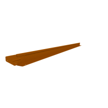 Rigidline corten hoogte 7,5 cm - lengte 220 cm - incl. grondnagels