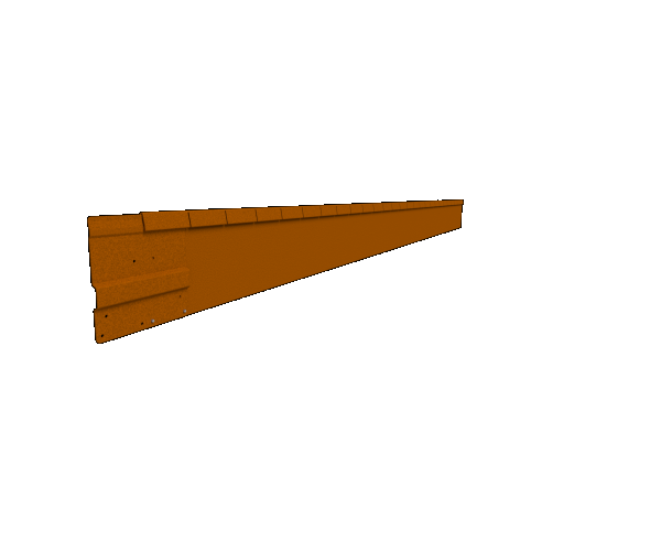 Flexline corten hoogte 10 cm - lengte 220 cm